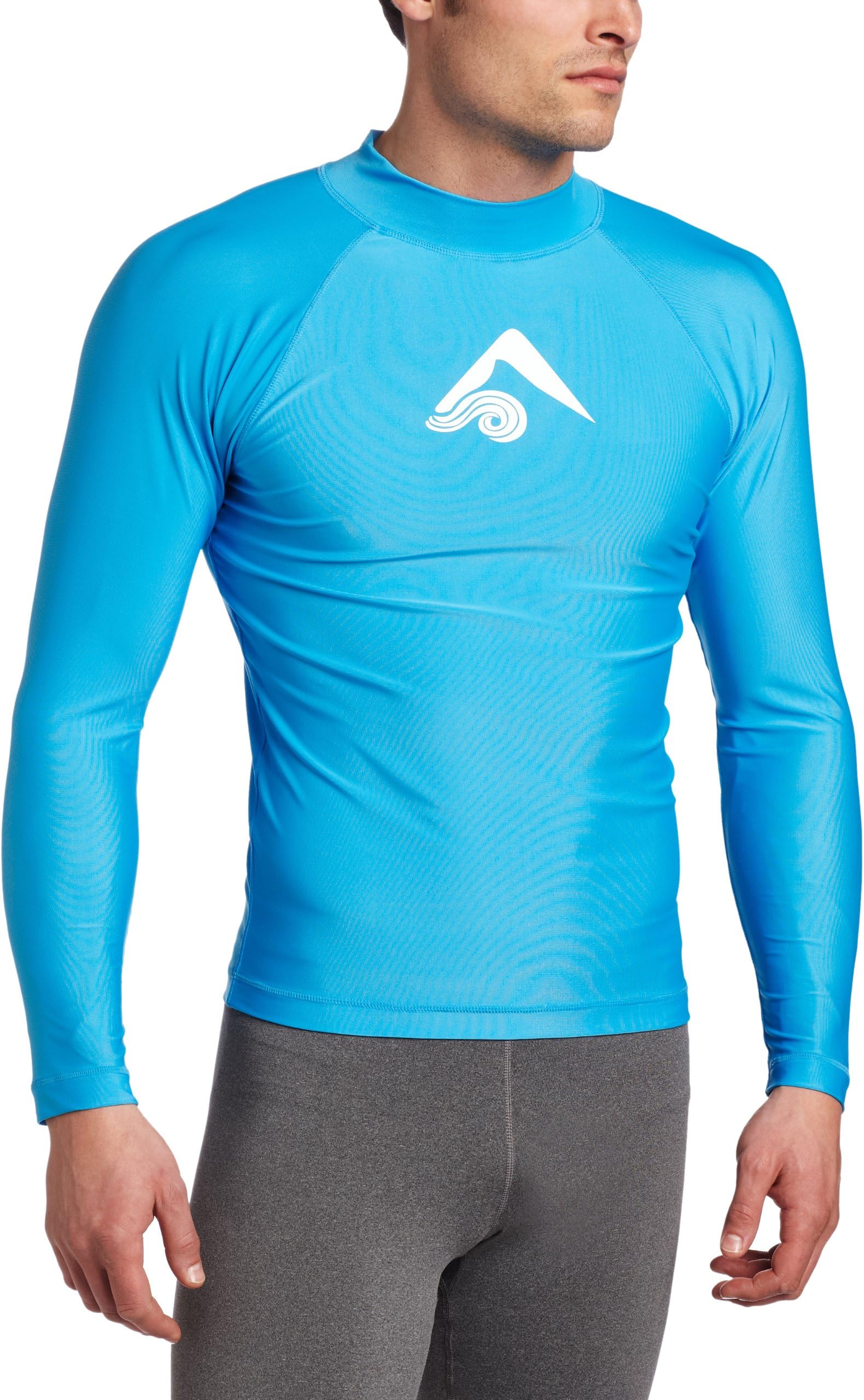 Kanu Surf Men's Long-Sleeve Platinum UPF 50+ Rashguard