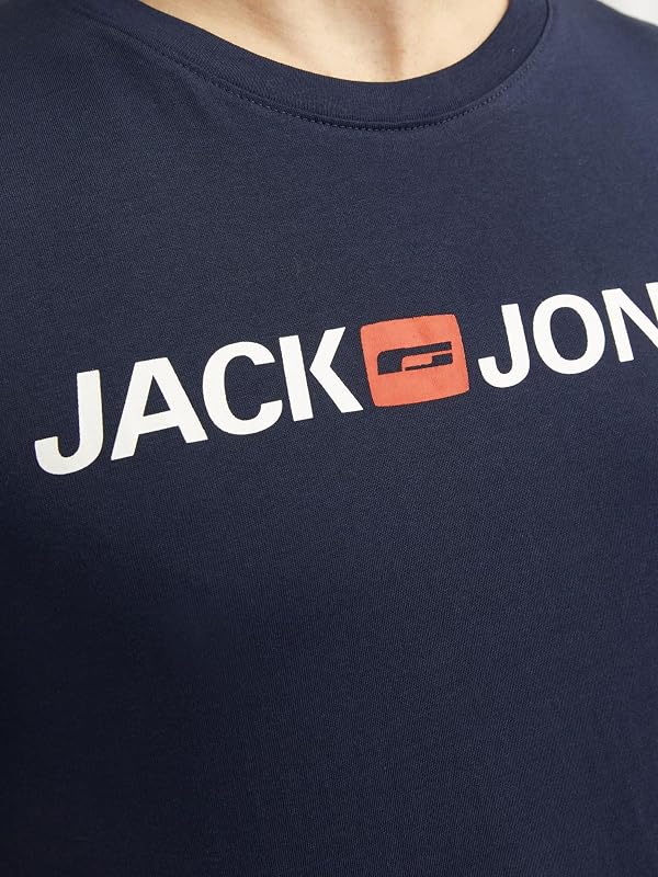 Herren Jjecorp Logo Tee Crew Neck Noos T Shirt, Navy Blazer, L EU — Foto 6 von 8