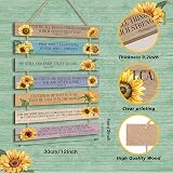 HPNIUB Sunflower Bible Verse Wall Art Set of 7 Rustic Wood Signs view 7