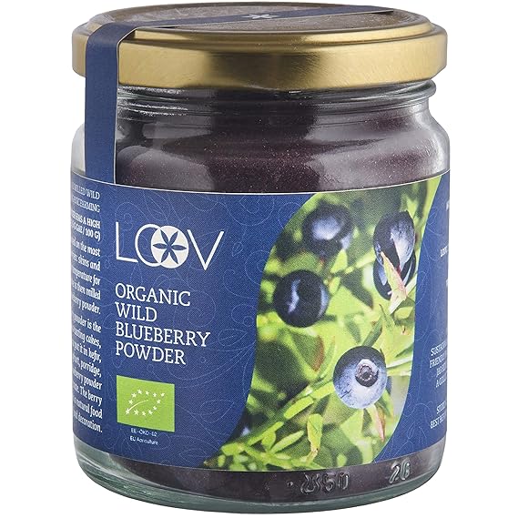 Wild Blueberry Powder Organic, WildCrafted from Nordic Forests, Very