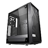 Fractal Design Meshify C - Compact Computer Case - High Performance Airflow/Cooling - 2X Fans Included - PSU Shroud - Modular