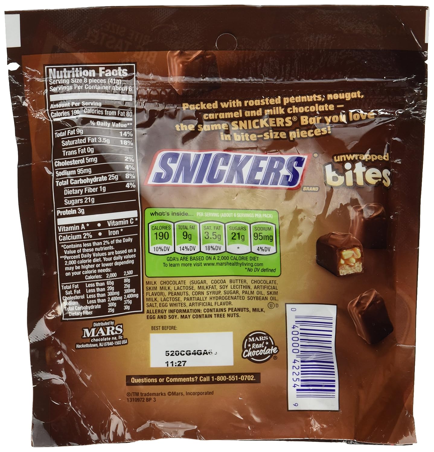 Nutrition Facts Snickers Bite Size Besto Blog
