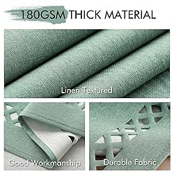MIULEE Mint Green Polyester Linen Rectangle