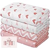 Yoofoss Muslin Swaddle Blankets, Organic Baby Blankets, 47 x 47 Inches Receiving Blanket for Baby Boys and Girls, Baby Essentials for Newborns Soft Breathable