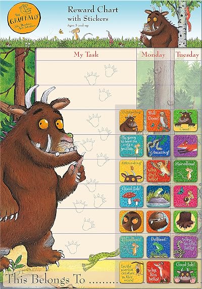 Paper Projects The Gruffalo Reward Chart with Sparkly Stickers