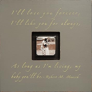 Sugarboo Designs PB181-SL I'll Love You Forever Photobox Frame, 20 by 20 by 1-3/4-Inch, Slate Sugarboo Designs Slatted Frame SF111 Keep a Green Tree 24Inch by 30Inc