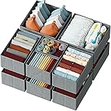 Drawer Organizer Clothes Set of 12 Grey - Dresser