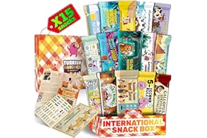 TURKISH MUNCHIES BY MUEKZOIN International Snack Box, Unique Experience with Universal Exotic Candies and Treats from around the World, Gift-Ready Foreign Foods in Packages Inspired by European, Japanese and Korean Cultures