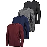 HXP 4 Pack Boys Long Sleeve Shirts Dry Fit Athletic T Shirts Boys' Activewear Quick-Dry Clothes Tees for Youth Teens