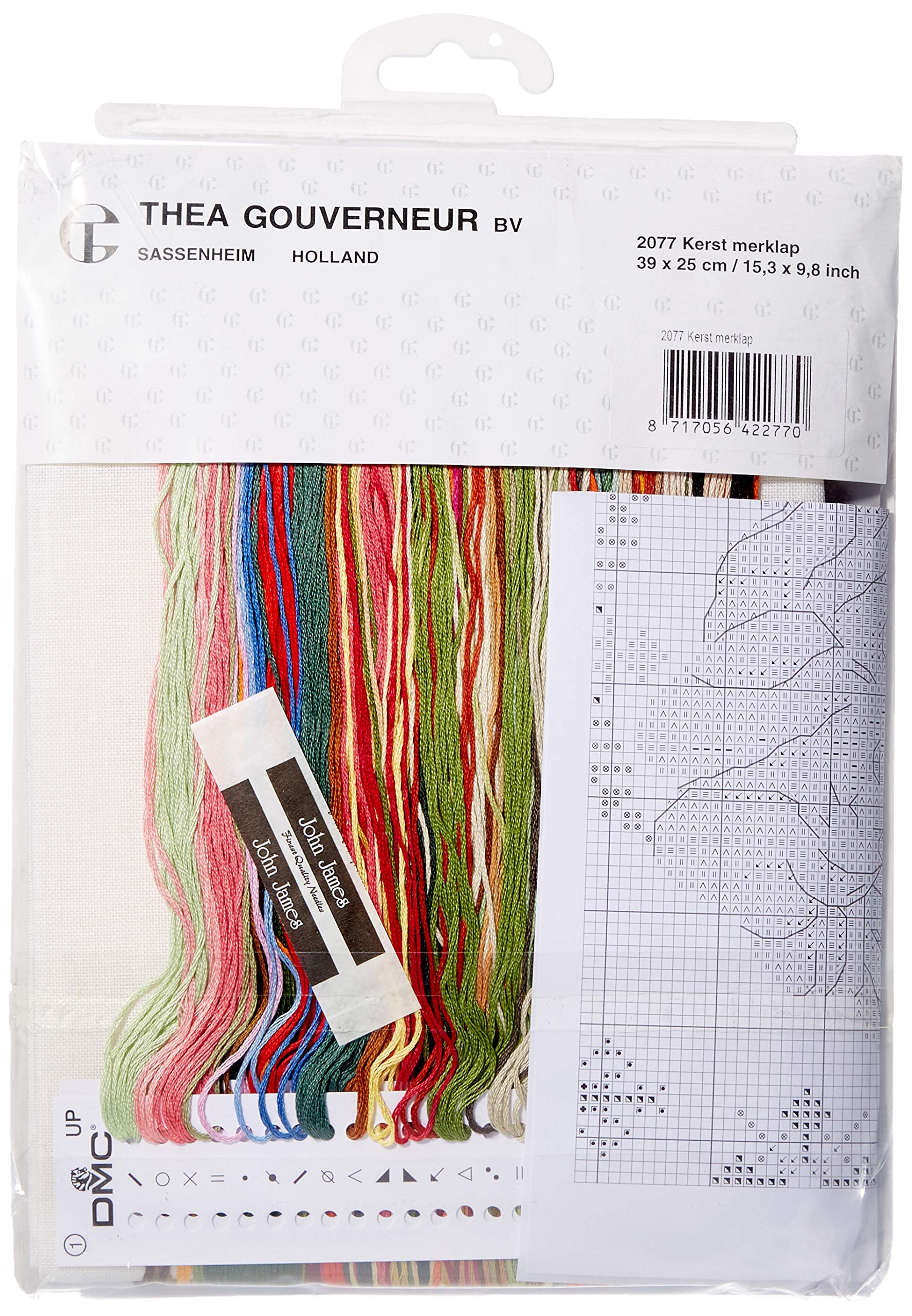 Thea Gouverneur Cross Stitch Kit, Multi-Colour, 60x66cm