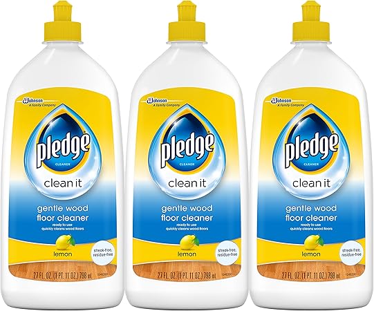 Pledge Gentle Wood Floor Cleaner Lemon 27 Fl Oz 3 Ct