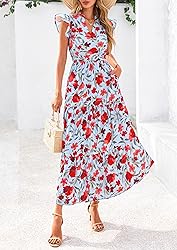 PRETTYGARDEN Women's 2025 Summer Floral Midi Dress