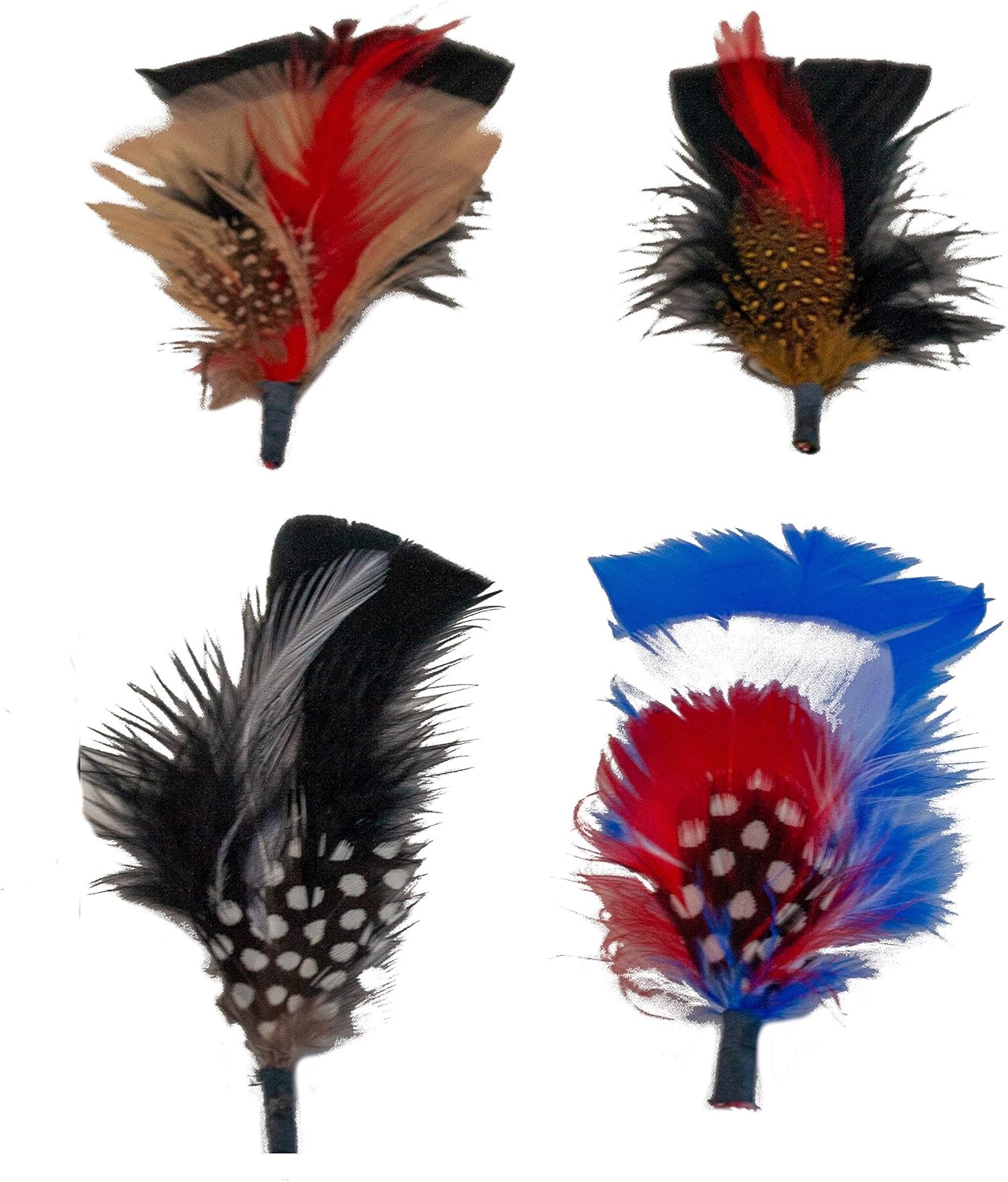 Hat Feather Packs Assorted Men's Fedora Feathers Bold Colors Flight