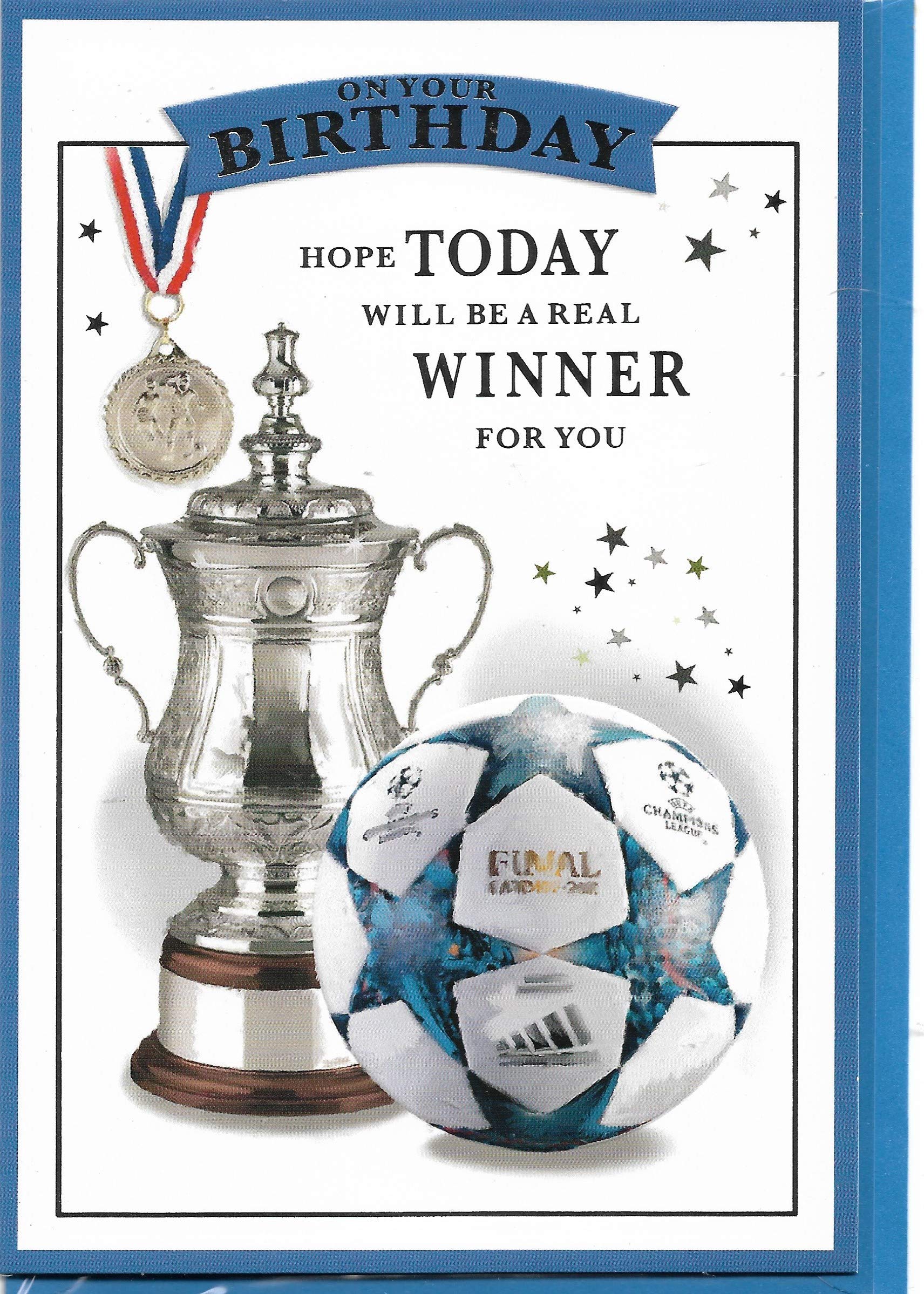 Happy Birthday Greeting Card for Him 13 x 19 Cm Hope Today Will Be A Real Winner For You