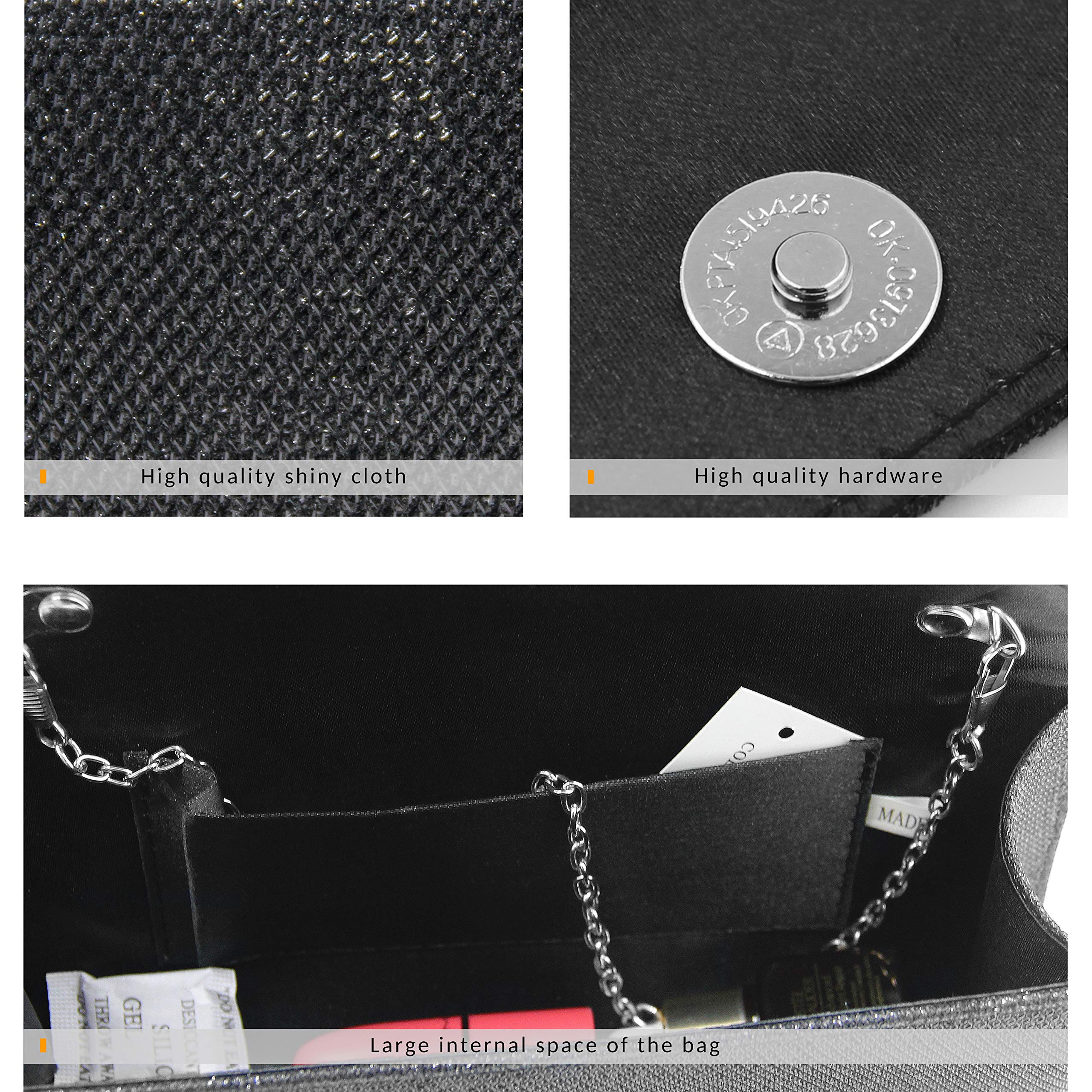 Milisente Clutch Purses For Women Glitter Evening Purse Sparkly Clutches Bag