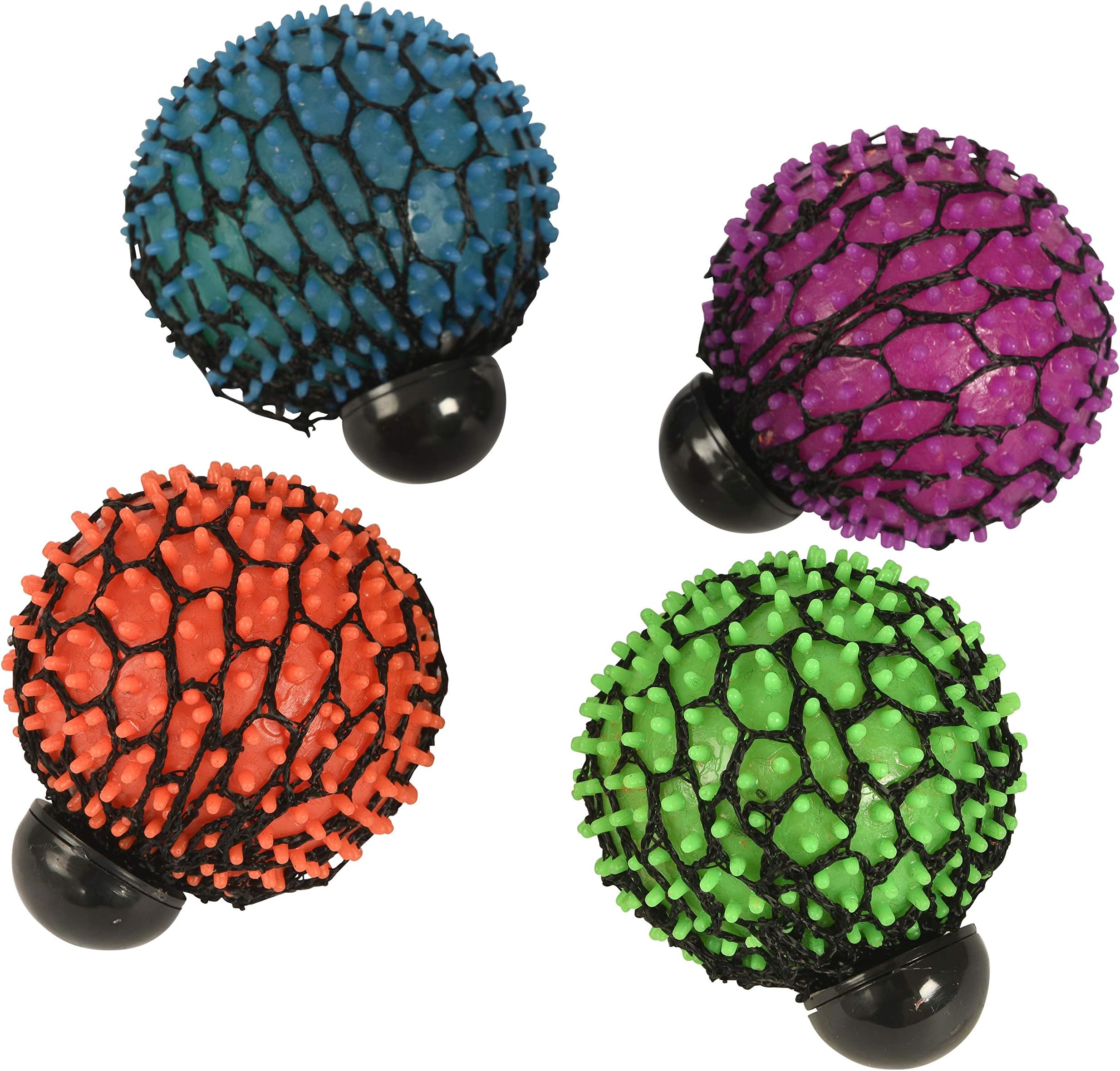 Wowow Toys & Games Squishy Squeezy Gooky Gripper Mesh Ball Pack of 4 For Kids & Adults