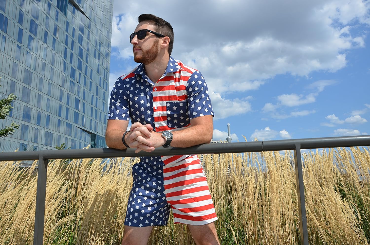 american flag romper for men