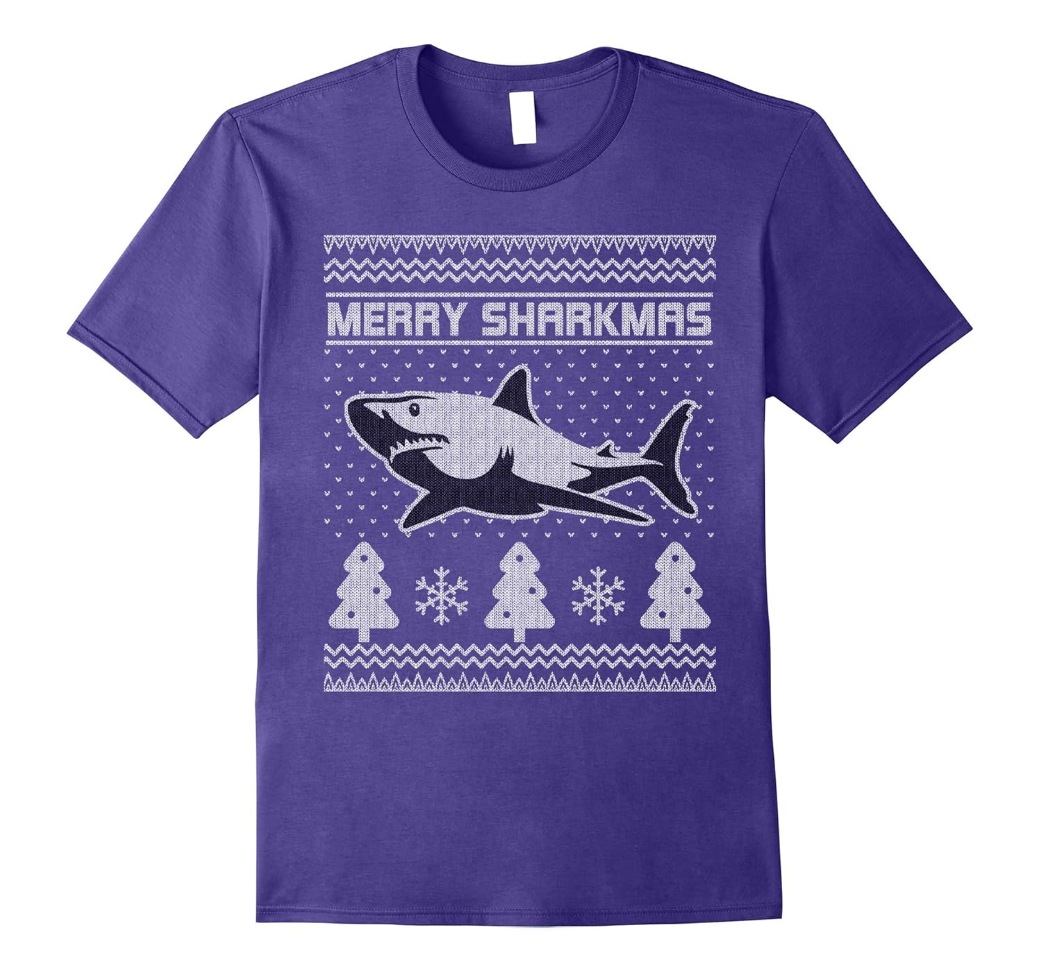 Merry Sharkmas Ugly Christmas Sweater T-shirt, Shark Gift-ANZ