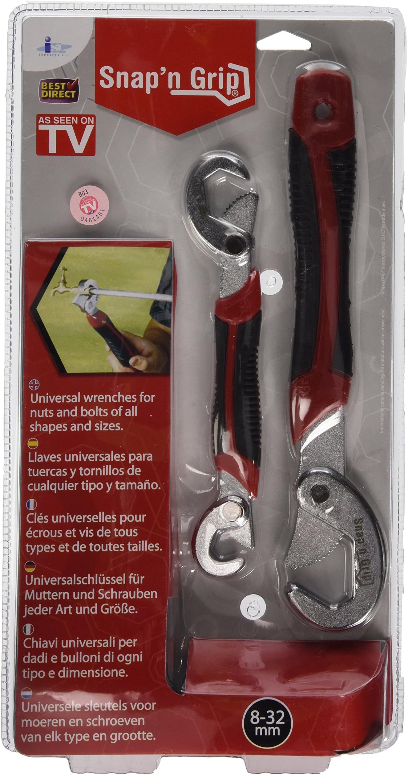 Venteo GRIP01 Universal Spanners Set of 2 Snap'n Grip