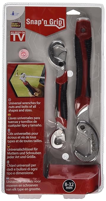 title=Venteo GRIP01, Set di chiavi universali, 2 pz., Snap'n Grip, Rosso (rot)