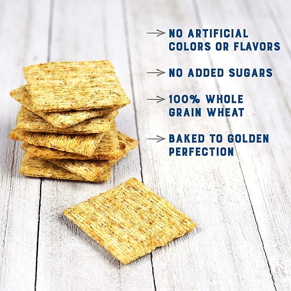 TRISCUIT ORGANIC ORIGINAL WHOLE GRAIN WHEAT CRACKERS, ORGANIC CRACKERS, VEGAN SNACKS, LUNCH SNACKS, 7 OZ