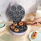 Giles & Posner Mini Doughnut Maker 7 Donuts Non-Stick 1000W Purple view 4