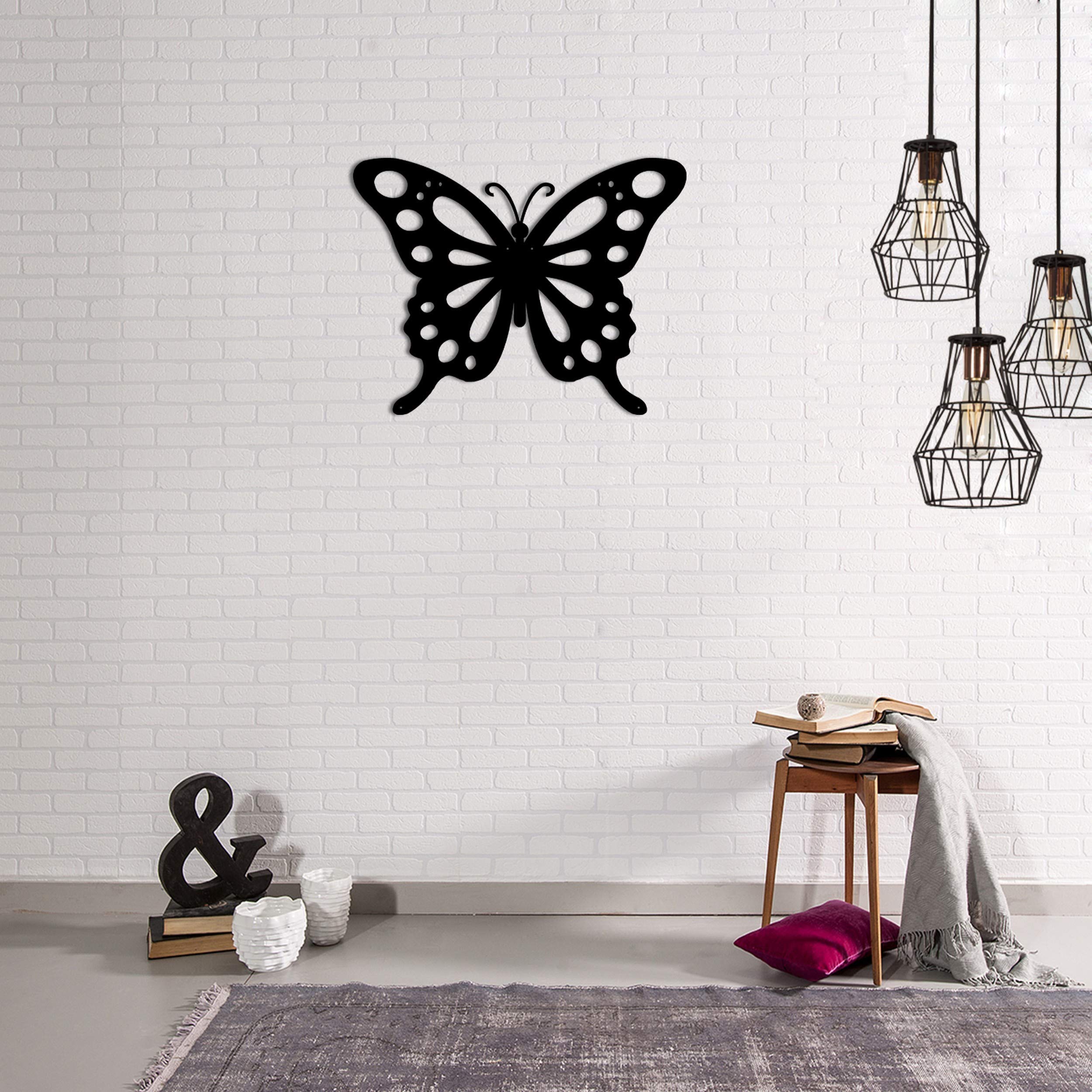 Homemania Wall Decoration 48 x 0.15 x 37 cm Black
