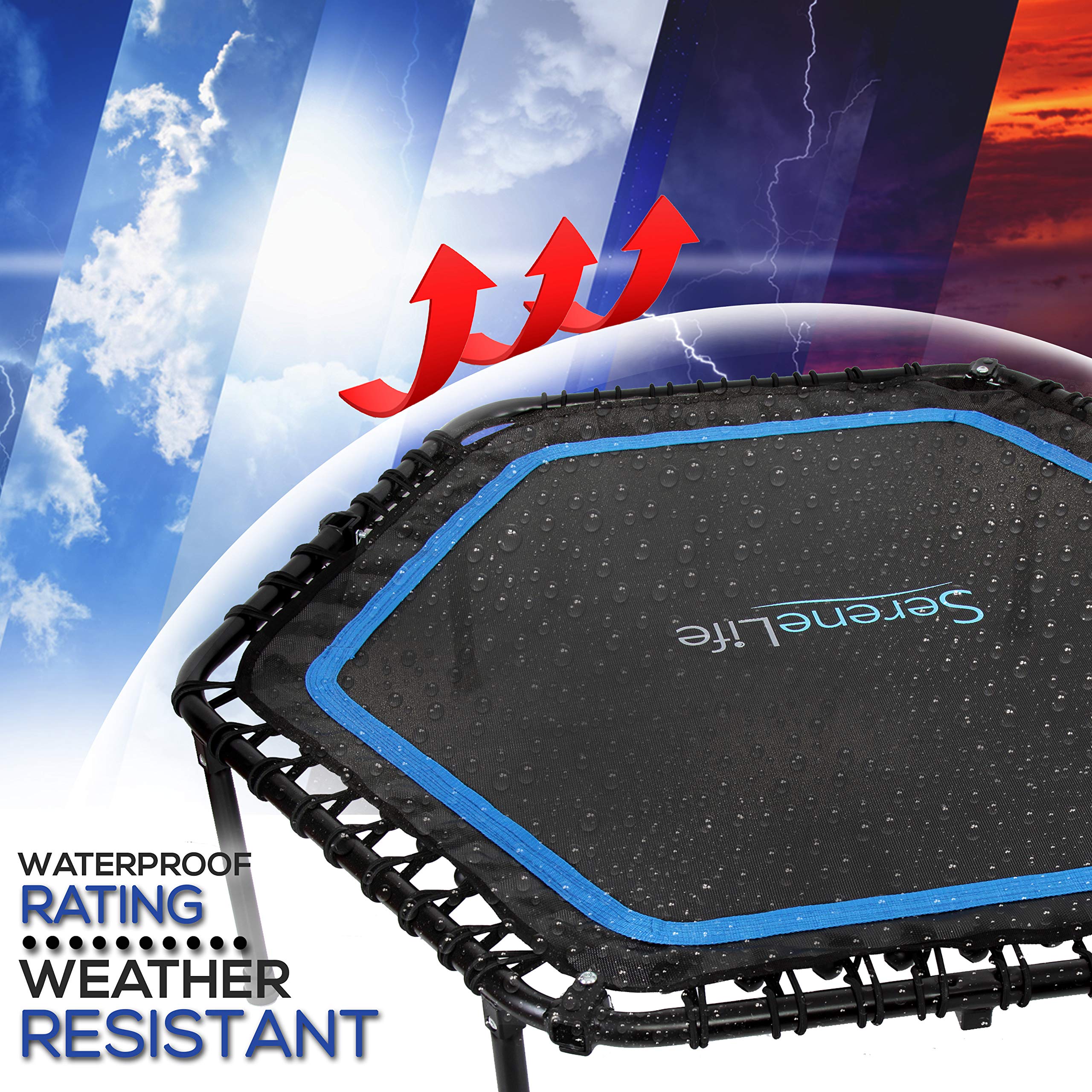 SereneLife Fitness Exercise Rebounder Mini Trampoline48' Inch