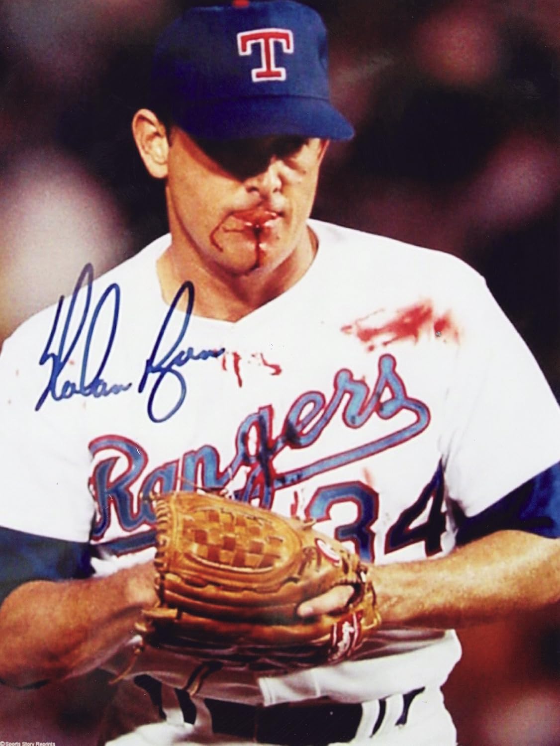 nolan ryan bloody jersey