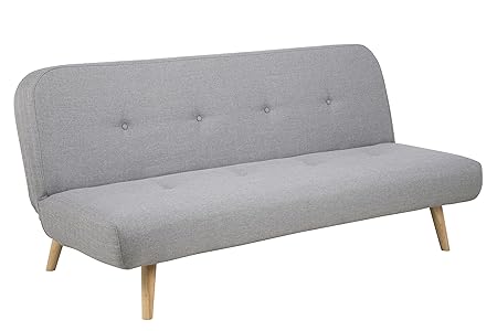 AC Design Furniture Bettcouch Dennis, B: 192 x T:92 x H: 89 cm, Stoff, Grau