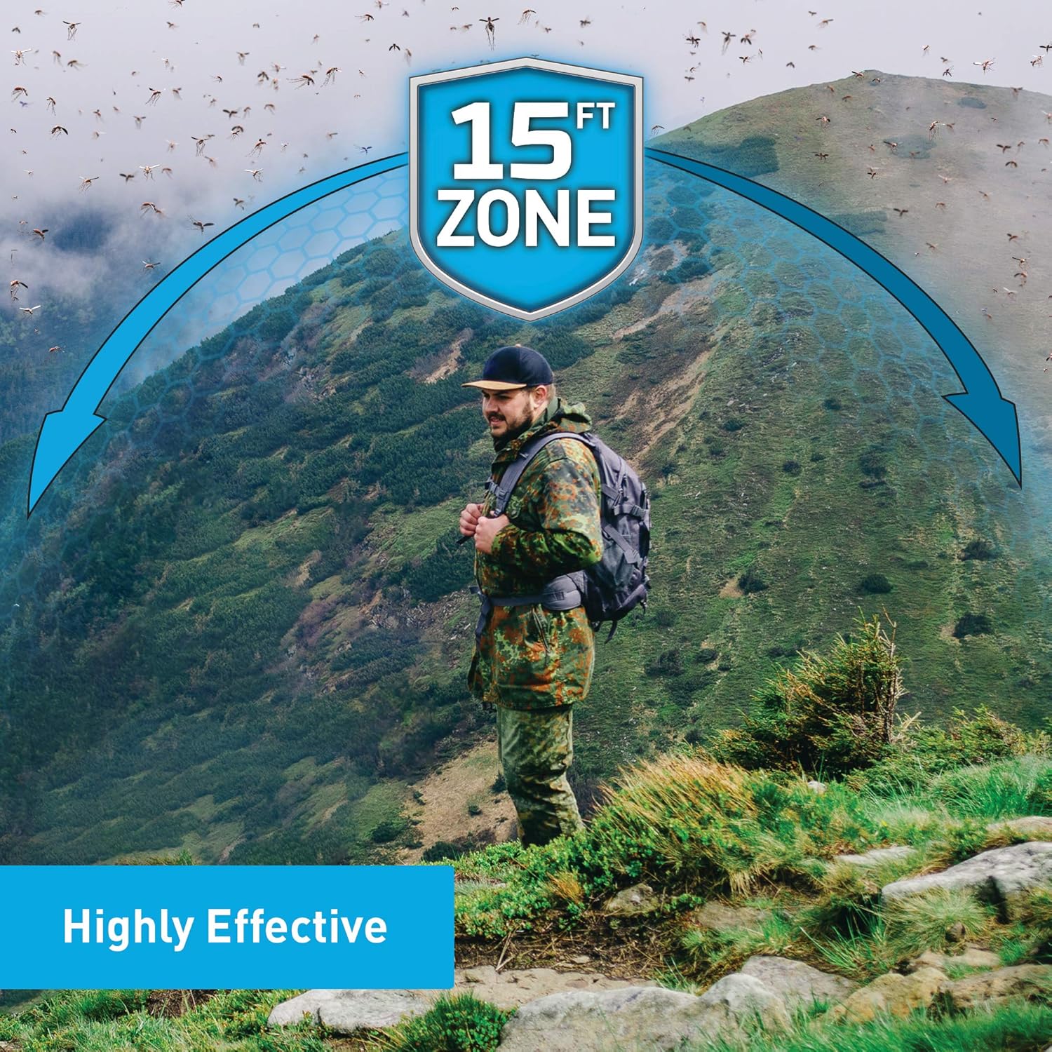 Thermacell MR300F Portable Mosquito Repellent (Black) with Camo Holster; Ultimate Mosquito Repellent System; Invisible, Effective Mosquito Defense; No Scent, DEET-Free, Won’t Ruin Your Gear: Sports & Outdoors