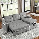 Eafurn Reversible Sleeper Sectional Sofa Pull Out