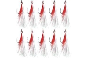 Bucktail Teasers Fishing Hook Fly Streamer Flies, Classic Clouser Minnow Fishing Flies Streamers Fly Fishing Lures for Trout 