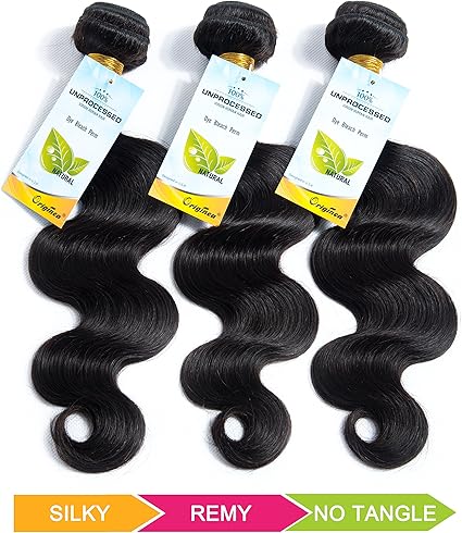 No Tangle Remy Hair 100 7a Brazilian Human Hair Extensions