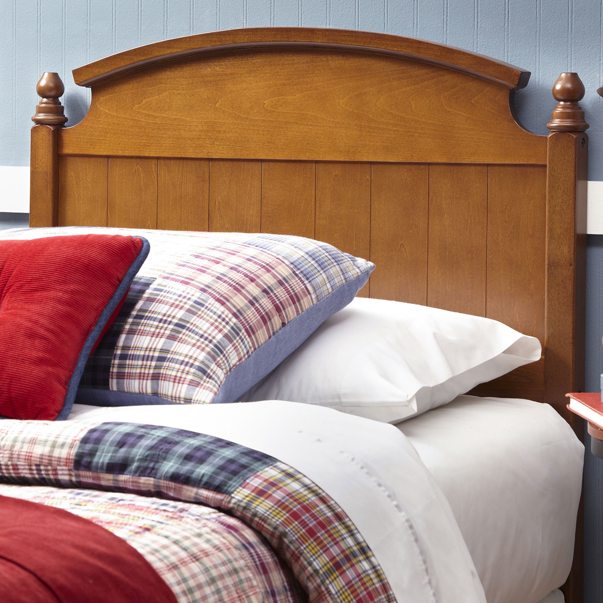 Danbury Wooden Headboard Panel with Curved Topped Rail and Carved Finials, 94325218196 eBay