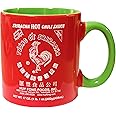Sriracha Hot Chili Sauce Red & Green Ceramic Mug, Large, 19oz