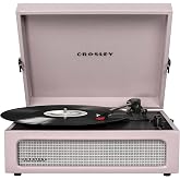 Crosley CR8017B-AM Voyager Record Player, Amethyst | 3-Speed Turntable, Bluetooth In / Out, Built-in Full-Range Stereo Speakers, Adjustable Pitch Control