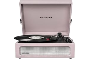 Crosley CR8017B-AM Voyager Vintage Portable Vinyl Record Player Turntable with Bluetooth in/Out and Built-in Speakers, Amethyst