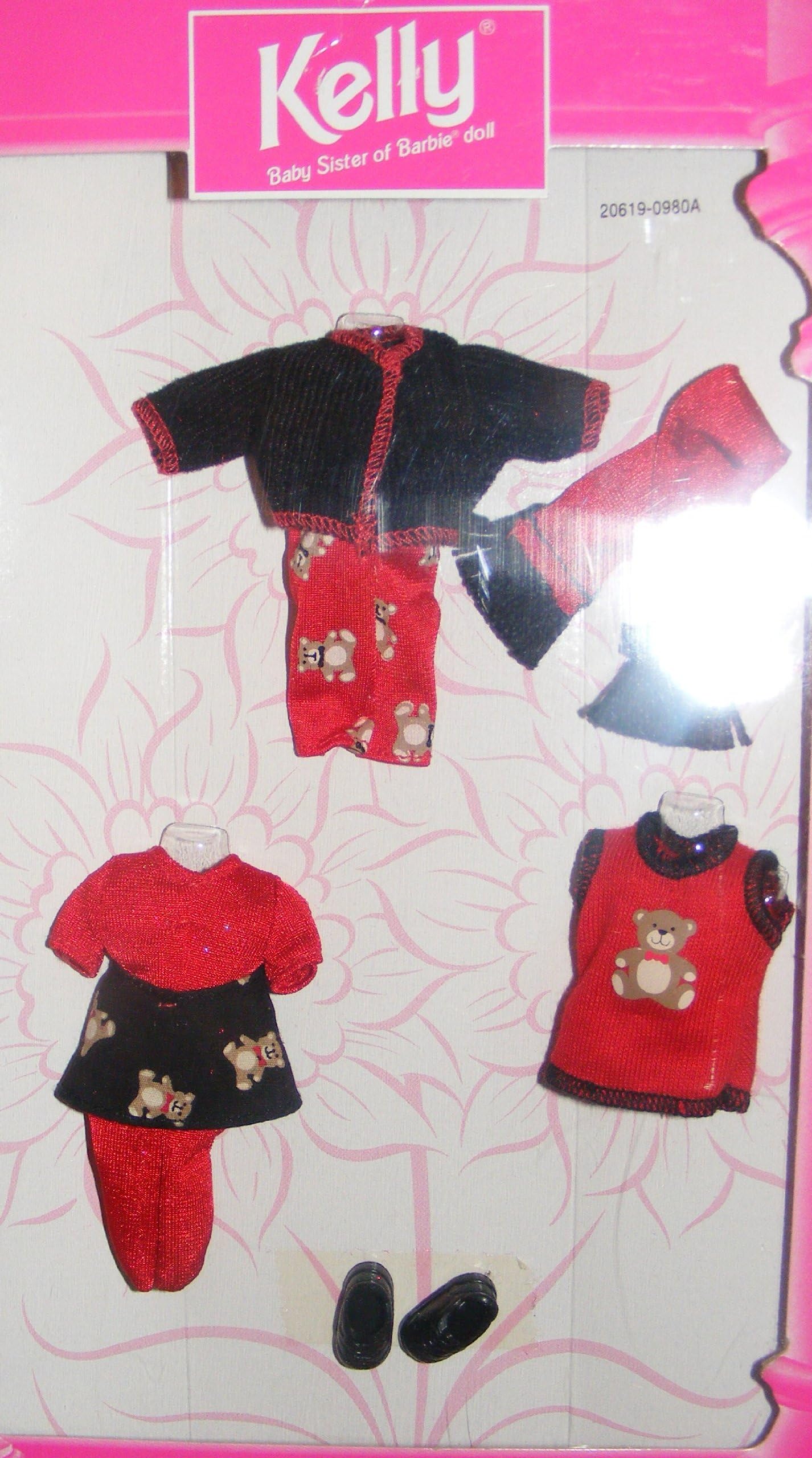 Kelly Doll Fashion Avenue Kelly (1998) Red & Black Teddy Bear Outfit