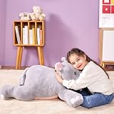 IKASA Giant Hippo Stuffed Animal Plush 78cm Soft Hugging Pillow Toy view 5