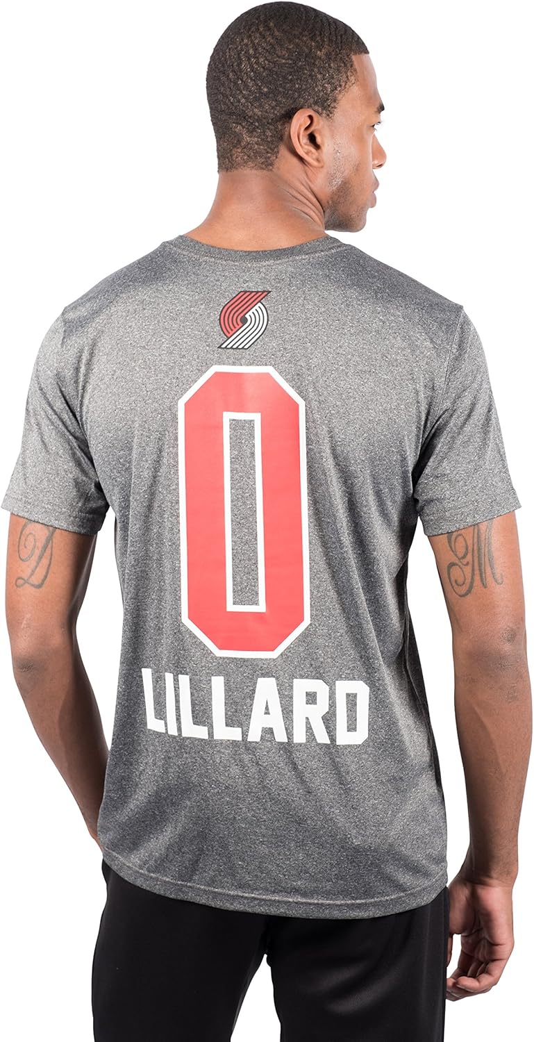 NBA Mens Damian Lillard Portland Trailblazers Mens T-Shirt Short Sleeve Tee Shirt Clothing 