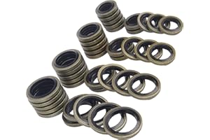 LENMISO Fuel Sealing Washers Fit for Banjo Bolt 8mm 10mm 12mm 14mm Compatible with Dodge Cummins Fuel System Replace 3918188 