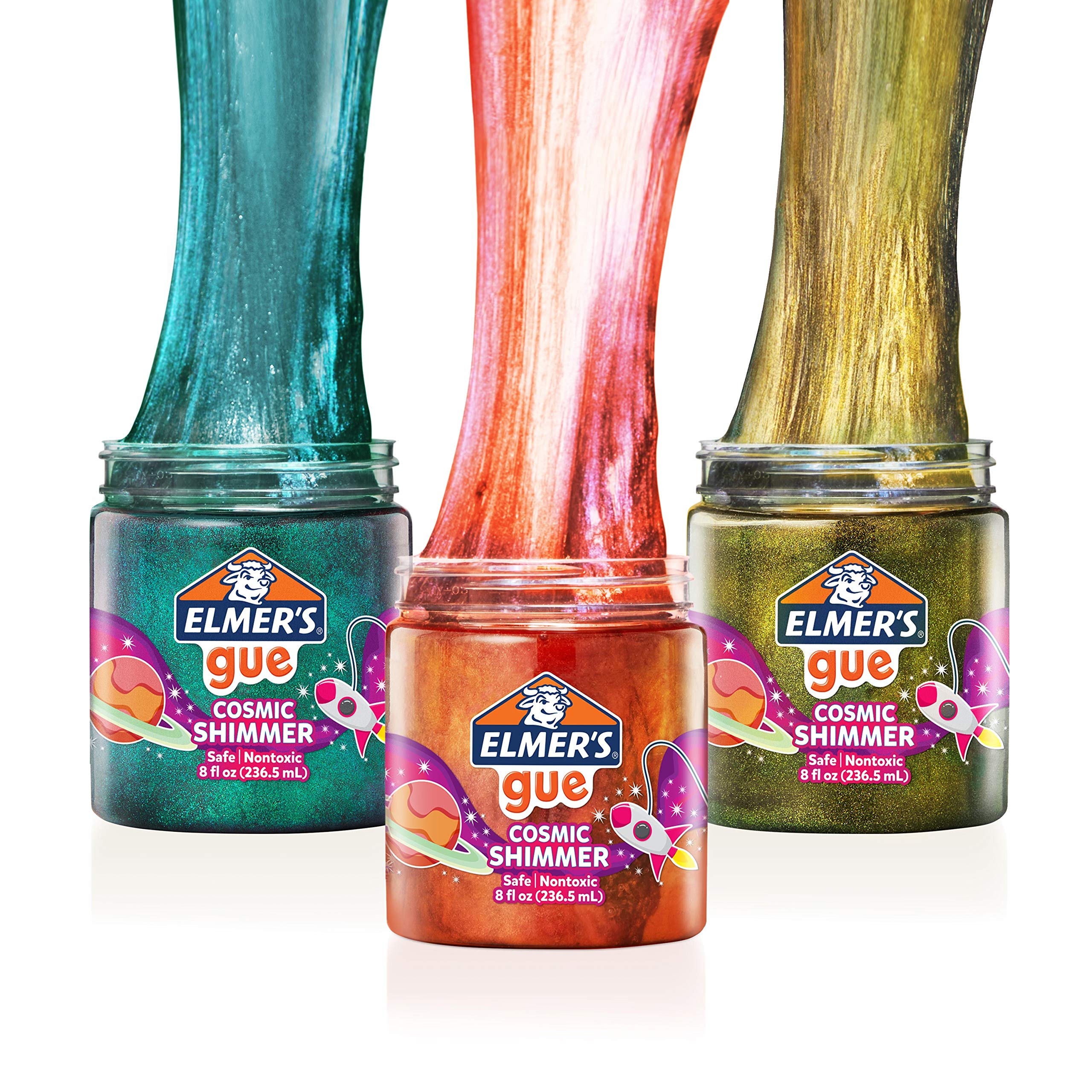 Elmer's GUE Premade Slime Cosmic Shimmer Glitter Slime Variety Pack  | amzdealz