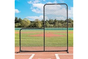 NET WORLD SPORTS Fortress Regulation Baseball L-Screen [7ft x 7ft] | Premium-Grade Pitcher Protector Screen | Baseball Net L Screen | Baseball Practice Equipment | Baseball Pitching Net