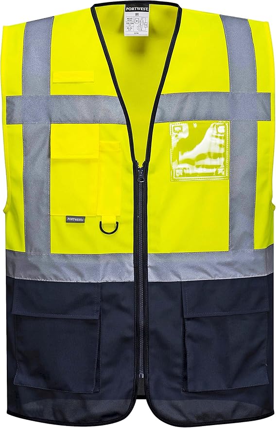 Portwest Hi Vis Executive/Manager Vest/Safetywear Amazon.co.uk
