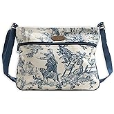 Maison d' Hermine Cross Body Bags for Women Cotton Canvas Shoulder Bag for Travel Tote purse Sling Bag Valentines Day Gifts