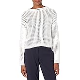 Vince Womens Crochet Long Sleeve Crew