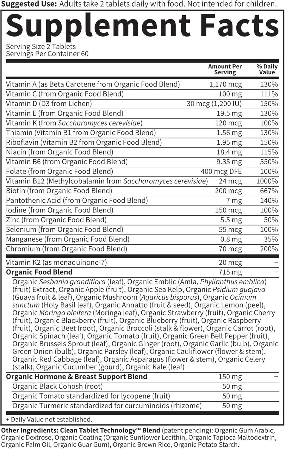 Garden of Life Multivitamin for Women - mykind Organic Women's 40+ Whole Food Vitamin Supplement, Vegan, 120 Tablets: Health & Personal Care