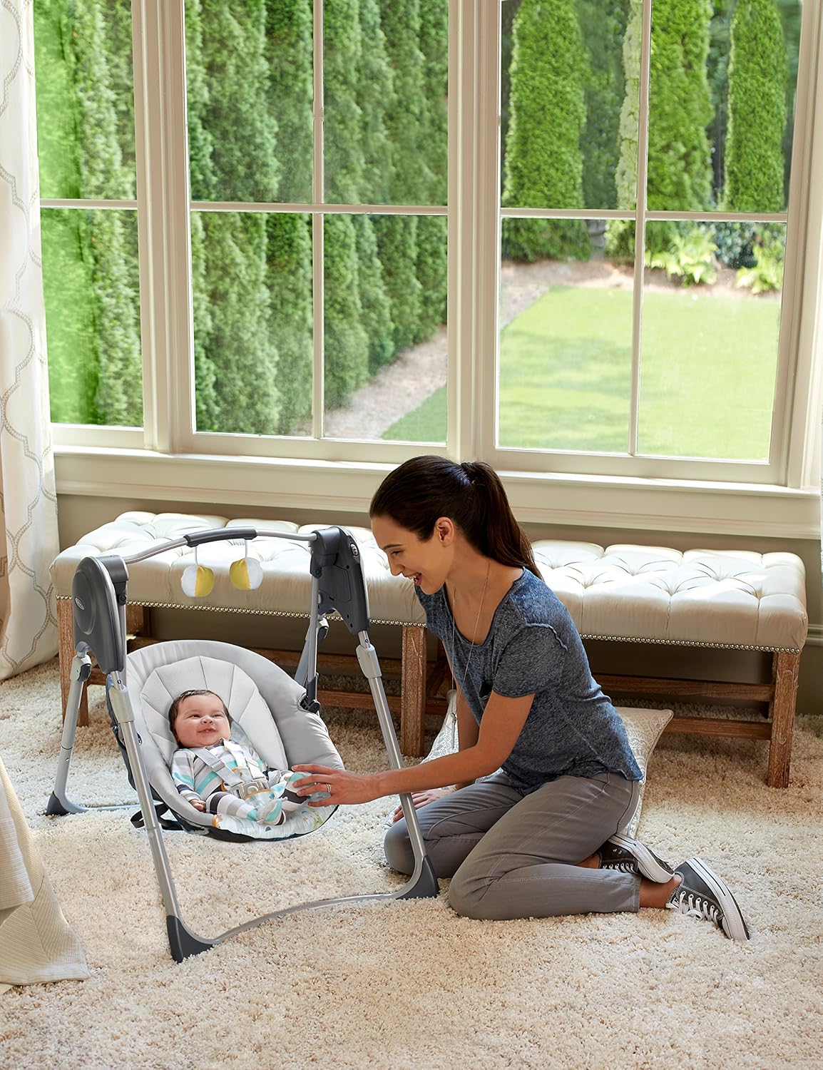 graco slim spaces compact baby swing weight limit