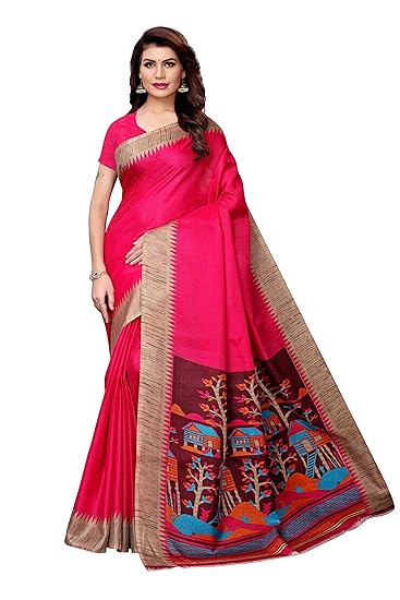 womens cotton silk style saree with blouse piece (Multi-Color_Free_Size) SDPL-SIDDHI